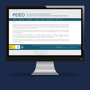 Web proyecto PElEO - Formación del Potencial Emprendedor. Generación de un Modelo Educativo de Identidad Emprendedora