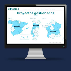 Web de la plataforma de servicios de eficiencia energética COGENIO